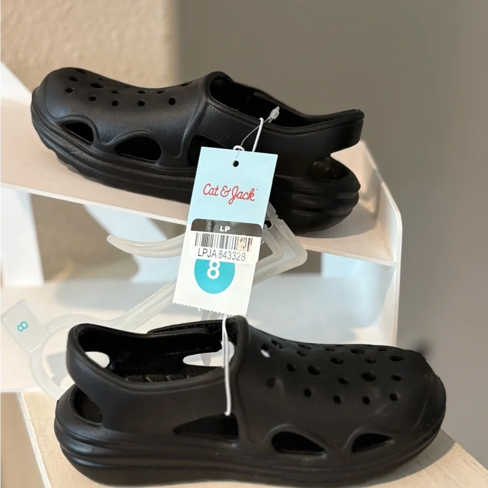 Toddler Atlas Back Strap Clog Sandals Black - Cat & Jack - SIZE 8 NEW
